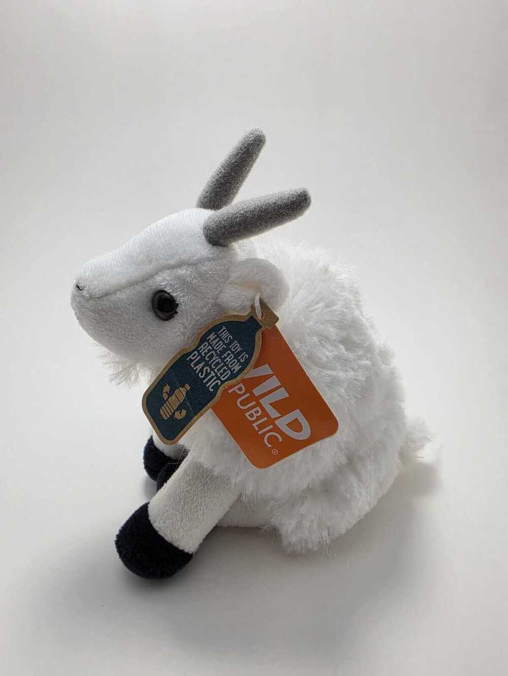 Wild Republic Pocketkins Eco White Mountain Goat Stuffed Animal (6 inch)